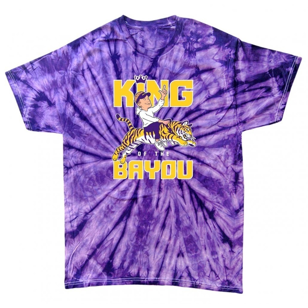 TIE-DYE  Lane Kiffin King Bayou LSU Shirt